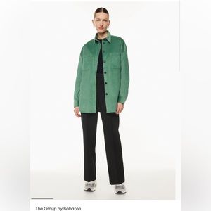 New with Tags Aritzia The Group Babaton green corduroy button down shirt Size:S